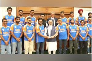 विश्वकप विजेता भारतीय क्रिकेट टिमसँग प्रधानमन्त्री मोदीको भेट